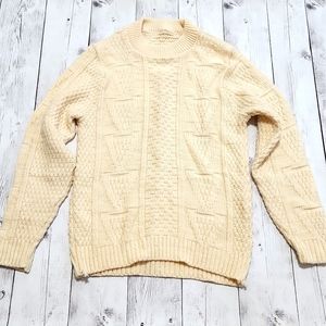 Cream colored Cable Knit Sweater